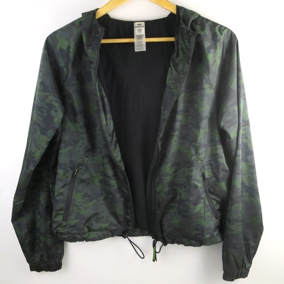 Good American Camo Windbreaker Running Jacket Size 2 (S) - Picture 3 of 9